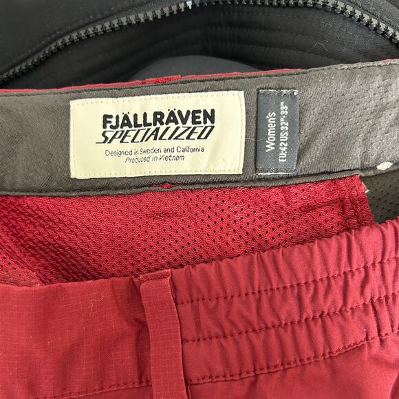 Fjällräven Specialized Rider's Hybrid Shorts Bordeaux Red - Picture 4 of 4